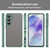 Samsung Galaxy A16 5G Fan Dun Series TPU Hybrid PC Frosted Phone Case - Green