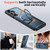 Samsung Galaxy A16 5G kalebol Metal 360 Degree Rotation Holder MagSafe Phone Case - Navy Blue