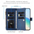Samsung Galaxy A16 5G Magnetic Closure 9 Card Slots Zipper Leather Case with Hand Strap - Dark Blue Samsung Galaxy A16 5G Magnetic Closure 9 Card Slots Zipper Leather Case with Hand Strap - Dark Blue