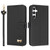Samsung Galaxy A16 5G Metal Bow Leather Phone Case with Hand Strap - Black