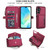 Samsung Galaxy A16 5G Multifunctional Wallet Detachable Leather Phone Case with Lanyard - Red