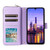 Samsung Galaxy A16 5G Nine-card Slots Zipper Wallet Bag Leather Phone Case - Purple
