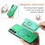 Samsung Galaxy A16 5G Retro Cross Leather Ring Horizontal Insert Card Bag MagSafe Phone Case - Green