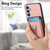 Samsung Galaxy A16 5G Retro Folding Ring Holder Card Bag MagSafe Phone Case - Pink