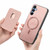 Samsung Galaxy A16 5G Retro Magsafe Card Bag PU Back Cover Phone Case - Pink
