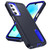 Samsung Galaxy A16 5G Rugged PC Hybrid Silicone Phone Case with Holder - Dark Blue+Royal Blue Samsung Galaxy A16 5G Rugged PC Hybrid Silicone Phone Case with Holder - Dark Blue+Royal Blue