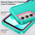 Samsung Galaxy A16 5G Rugged PC Hybrid Silicone Phone Case with Holder - Light Green+Rose Red Samsung Galaxy A16 5G Rugged PC Hybrid Silicone Phone Case with Holder - Light Green+Rose Red