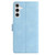 Samsung Galaxy A16 5G Skin Feel Embossed Feather Leather Phone Case - Light Blue Samsung Galaxy A16 5G Skin Feel Embossed Feather Leather Phone Case - Light Blue