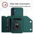 Samsung Galaxy A16 5G Skin Feel Four Card Slots Phone Case with Wrist Strap - Green