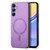 Samsung Galaxy A16 5G Solid Color Retro Magsafe PU Back Cover Phone Case - Purple Samsung Galaxy A16 5G Solid Color Retro Magsafe PU Back Cover Phone Case - Purple