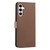 Samsung Galaxy A16 5G Splicing Color Hollow Flower Pattern RFID Leather Phone Case - Brown Samsung Galaxy A16 5G Splicing Color Hollow Flower Pattern RFID Leather Phone Case - Brown