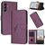 Samsung Galaxy A16 5G Triangle Pattern Buckle Clasp Leather Phone Case - Dark Purple