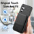 Samsung Galaxy A16 5G Twill Fabric Leather Vertical Flip RFID Card Bag Phone Case - Black