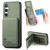 Samsung Galaxy A16 5G Twill Fabric Leather Vertical Flip RFID Card Bag Phone Case - Green