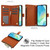 Samsung Galaxy A16 5G YM016 Rhombic Zipper Card Wallet Leather Phone Case with Lanyard - Brown