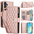 Samsung Galaxy A16 5G YM016 Rhombic Zipper Card Wallet Leather Phone Case with Lanyard - Rose Gold Samsung Galaxy A16 5G YM016 Rhombic Zipper Card Wallet Leather Phone Case with Lanyard - Rose Gold