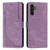 Samsung Galaxy A26 5G Skin Feel Stripe Pattern Leather Phone Case with Lanyard - Purple Samsung Galaxy A26 5G Skin Feel Stripe Pattern Leather Phone Case with Lanyard - Purple