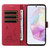 Samsung Galaxy A36 5G / A56 5G Adorable Cat Embossed Pattern Flip Leather Phone Case - Red