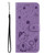 Samsung Galaxy A36 5G / A56 5G Cat and Bee Embossed Flip Leather Phone Case - Purple