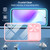 Samsung Galaxy A36 5G / A56 5G Clear Acrylic + PC + TPU Lens Sliding Cover Full Coverage Phone Case - Pink+Cyan