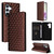 Samsung Galaxy A36 5G / A56 5G Cubic Grid Texture Flip Leather Phone Case - Brown