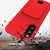 Samsung Galaxy A36 5G / A56 5G Integrated Card Bag Solid Color Liquid Silicone Phone Case with Lanyard - Red