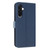 Samsung Galaxy A36 5G / A56 5G Metal Bow Leather Phone Case with Hand Strap - Dark Blue