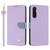 Samsung Galaxy A36 5G / A56 5G Metal Bow Leather Phone Case with Hand Strap - Purple