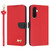 Samsung Galaxy A36 5G / A56 5G Metal Bow Leather Phone Case with Hand Strap - Red