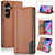 Samsung Galaxy A36 5G / A56 5G N.BEKUS P3 RFID Stitching Magnetic Flip Leather Phone Case - Brown Samsung Galaxy A36 5G / A56 5G N.BEKUS P3 RFID Stitching Magnetic Flip Leather Phone Case - Brown