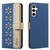 Samsung Galaxy A36 5G / A56 5G Splicing Color Hollow Flower Pattern RFID Leather Phone Case - Dark Blue Samsung Galaxy A36 5G / A56 5G Splicing Color Hollow Flower Pattern RFID Leather Phone Case - Dark Blue