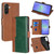 Samsung Galaxy A36 5G Contrast Color Side Buckle Leather Phone Case - Light Brown + Green Samsung Galaxy A36 5G Contrast Color Side Buckle Leather Phone Case - Light Brown + Green