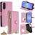 Samsung Galaxy A36 5G Crossbody Chain Fishtail Litchi Leather Phone Case - Pink