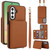 Samsung Galaxy A36 5G Crossbody Dual-buckle Wallet RFID Back Leather Phone Case - Brown Samsung Galaxy A36 5G Crossbody Dual-buckle Wallet RFID Back Leather Phone Case - Brown