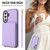 Samsung Galaxy A36 5G Crossbody Dual-buckle Wallet RFID Back Leather Phone Case - Light Purple Samsung Galaxy A36 5G Crossbody Dual-buckle Wallet RFID Back Leather Phone Case - Light Purple