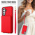 Samsung Galaxy A36 5G Crossbody Dual-buckle Wallet RFID Back Leather Phone Case - Red Samsung Galaxy A36 5G Crossbody Dual-buckle Wallet RFID Back Leather Phone Case - Red
