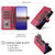 Samsung Galaxy A36 5G Crossbody Strap RFID Blocking Zipper Wallet Leather Phone Case - Red Samsung Galaxy A36 5G Crossbody Strap RFID Blocking Zipper Wallet Leather Phone Case - Red