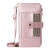 Samsung Galaxy A36 5G Crossbody Strap RFID Blocking Zipper Wallet Leather Phone Case - Rose Gold Samsung Galaxy A36 5G Crossbody Strap RFID Blocking Zipper Wallet Leather Phone Case - Rose Gold