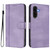 Samsung Galaxy A36 5G Line Splicing Buckle Retro Leather Phone Case - Purple
