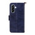 Samsung Galaxy A36 5G Multi-card Slots Crossbody Cowhide Leather Phone Case - Blue Samsung Galaxy A36 5G Multi-card Slots Crossbody Cowhide Leather Phone Case - Blue