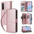 Samsung Galaxy A36 5G Nine-card Slots Zipper Wallet Bag Leather Phone Case - Rose Gold