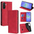 Samsung Galaxy A36 5G Skin Feel Magnetic Leather Phone Case - Red