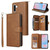 Samsung Galaxy A56 5G 9-Card Slots Zipper Wallet Bag Leather Phone Case - Brown