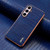 Samsung Galaxy A56 5G AZNS Electroplated Frame Crocodile Texture Full Coverage Phone Case - Blue