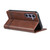 Samsung Galaxy A56 5G AZNS Magnetic Calf Texture Flip Leather Phone Case - Dark Brown