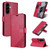 Samsung Galaxy A56 5G AZNS Sheepskin Texture Flip Leather Phone Case - Red