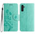 Samsung Galaxy A56 5G Butterfly Flower Pattern Flip Leather Phone Case - Green