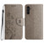 Samsung Galaxy A56 5G Butterfly Flower Pattern Flip Leather Phone Case - Grey