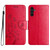 Samsung Galaxy A56 5G Butterfly Flower Pattern Flip Leather Phone Case - Red