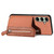Samsung Galaxy A56 5G Carbon Fiber Horizontal Flip Zipper Wallet Phone Case - Brown